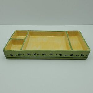 Pfaltzgraff Pistoulet Coffee Center Storage Base Divided Nut Snack Relish Tray